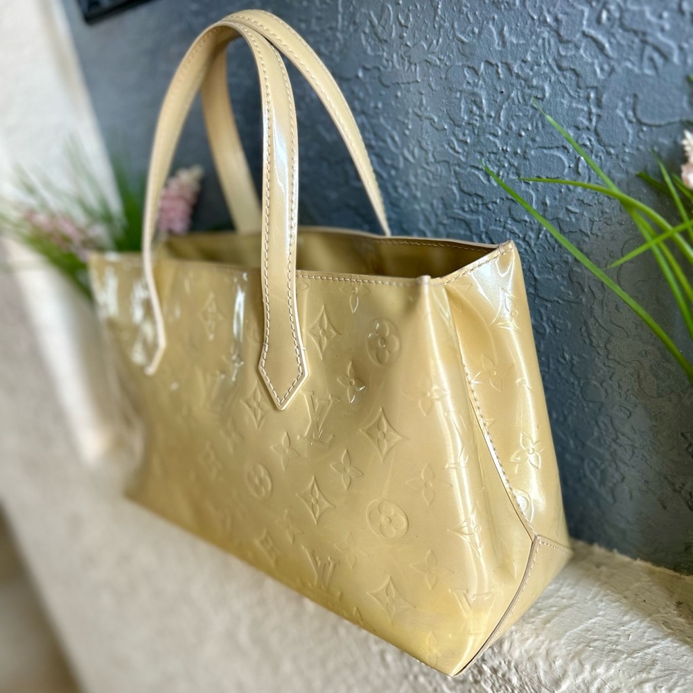 Louis Vuitton Wilshire PM Handbag Monogram Vernis Leather Yellow 3206456 - Picture 9 of 16